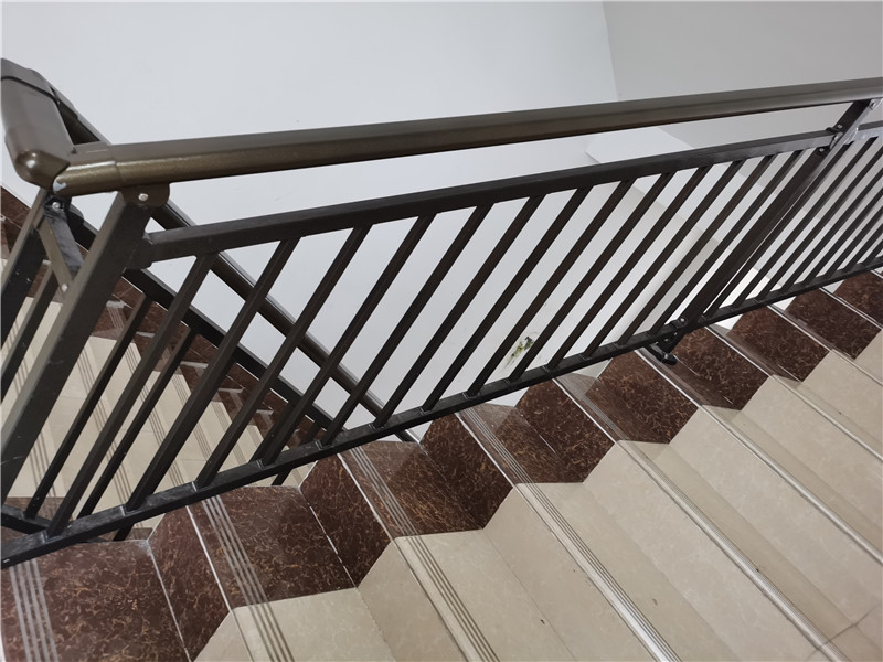 Indoor Black Metal Galvanised steel stair Railing banisters