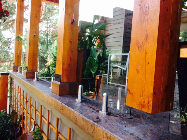 La décoration intérieure porche barrière de verre sans cadre ergot RBM-2