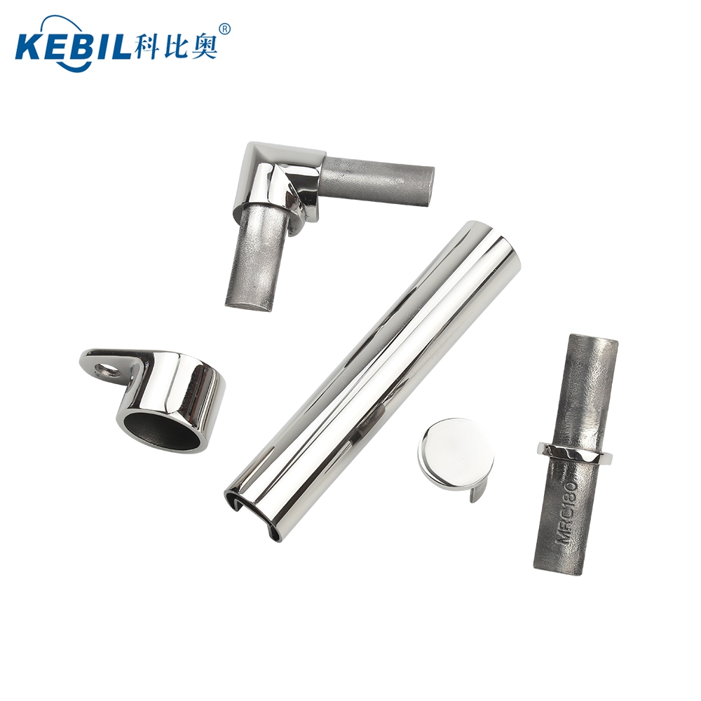 Kebil 304/316 acier inoxydable ou rond fendue rampes de tuyau pour balcon balustrade en verre