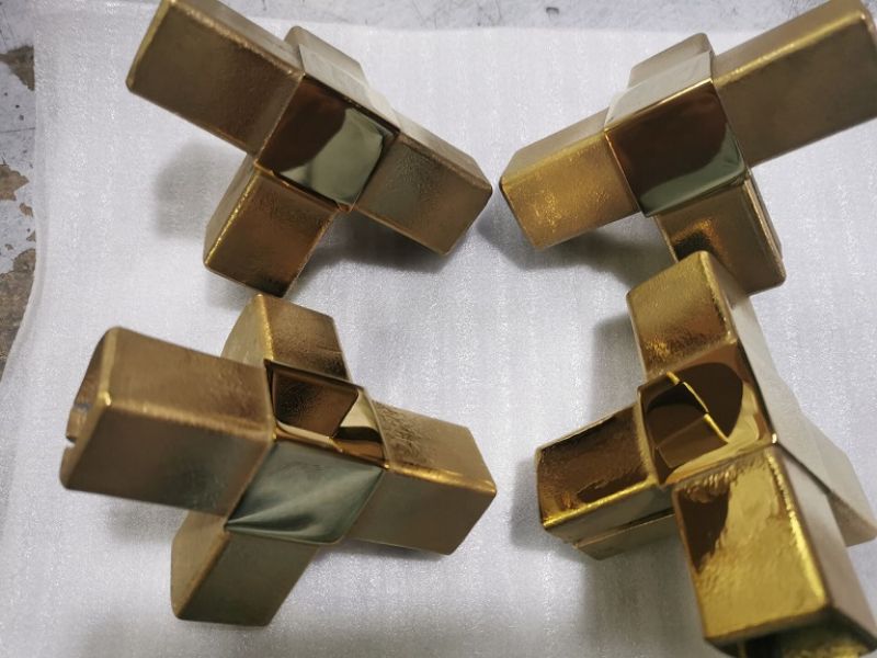 Luxury gold surface stainless steel square tube connetor for 25×25mm tube