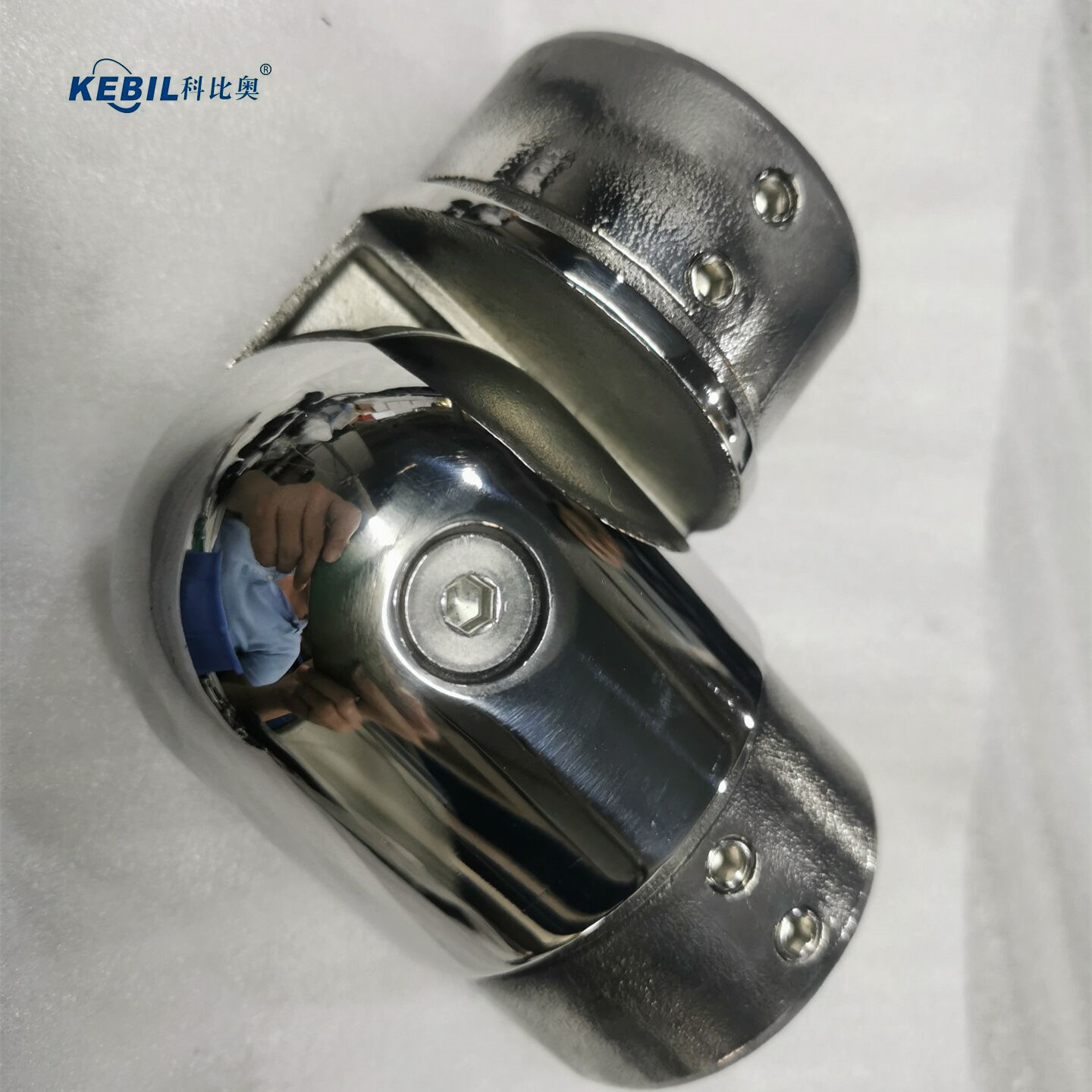 Connettori a tubo rotondo regolabili a specchio lucido in acciaio inox 316