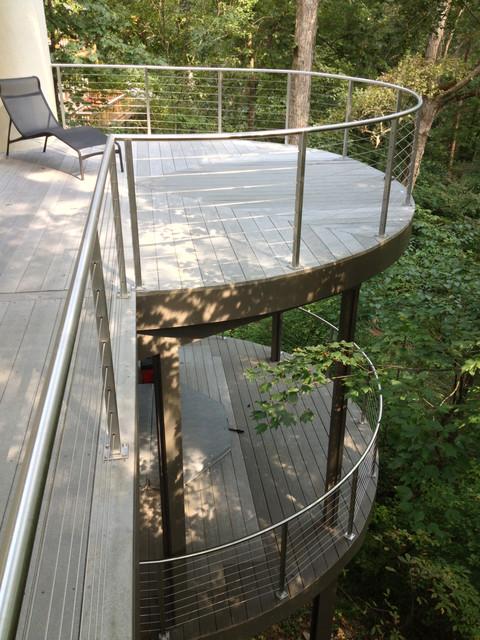 Ringhiera moderna in acciaio inox a balcone / ponte / ponte