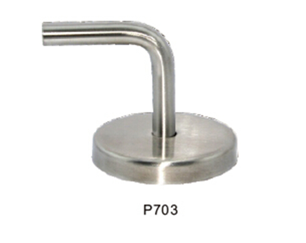 P703 inox Wandhalterung Handlauf Klammern für Vierkantrohre und Rohrhandlauf