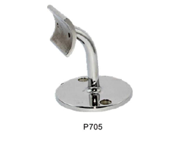 P705 wall mount stainless steel handrail brackets to suit round tubing or pipe handrail