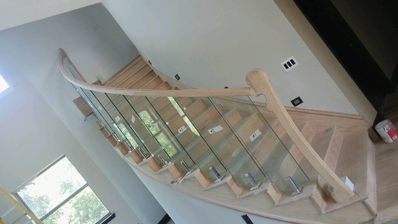 Corrimão de vidro frameless batoque com braçadeiras para piscina vedação, varanda e escada balaustrada moderno design de metal