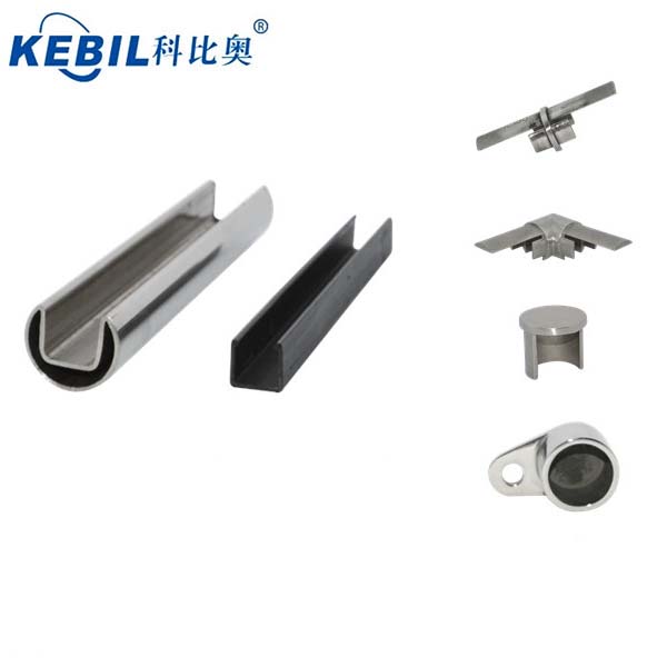 Round stainless steel mini top rail for glass balcony railing designs
