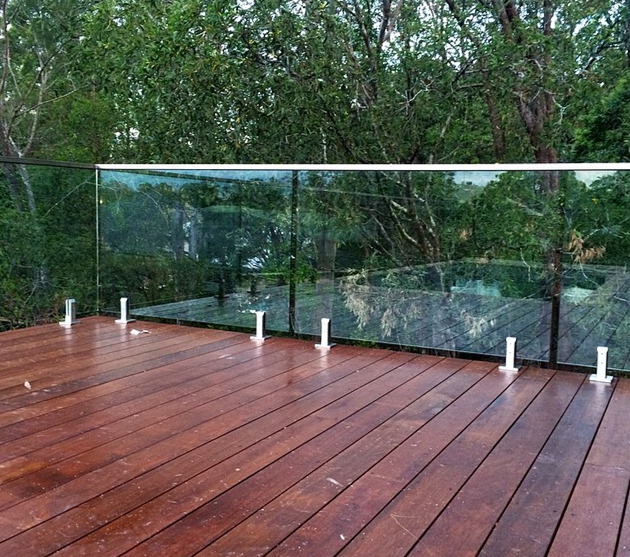 Vierkant 25 * 21 mm bovendek railsysteem voor glazen balustrade