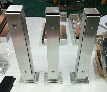 Square balustrade mini post for outdoor handrail baclony and deck glass railing design