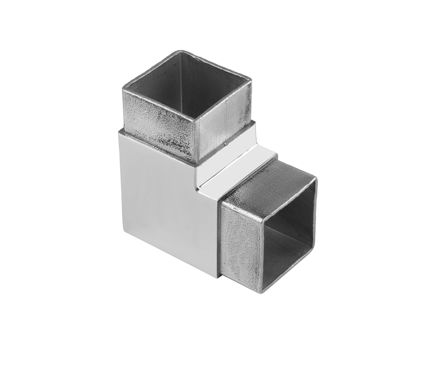Square tube connectors for stainless steel pipe 40x40mm