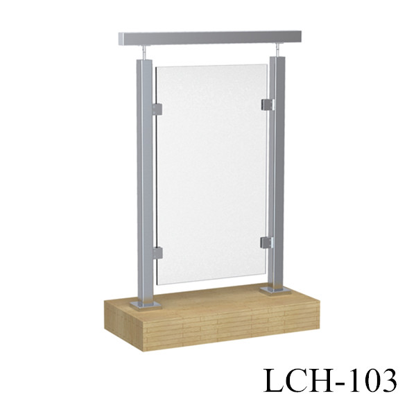 Vierkante buis glazen balustrade bericht LCH-103