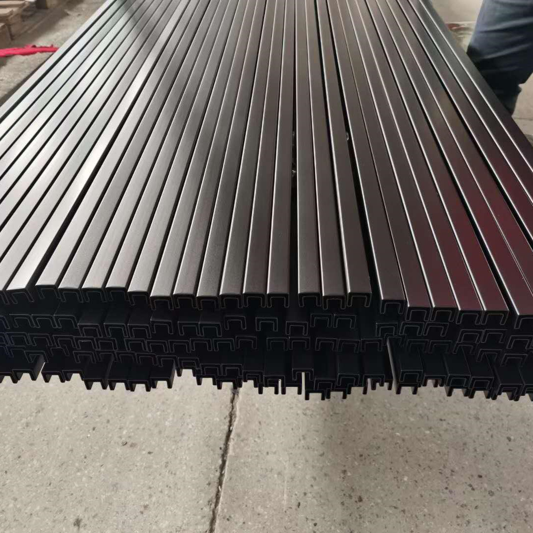 Roestvrij staal 316L glazen railing Black Color Square Slot Tube Leuning en fittingen