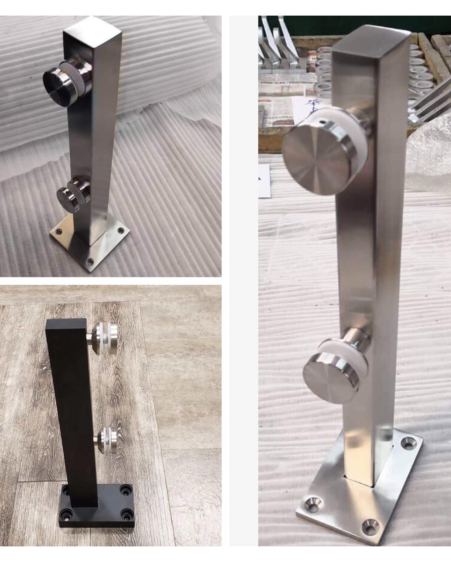 Stainless Steel Balustrade Glass Mini Post Bracket Glass Clamp Railing End Post