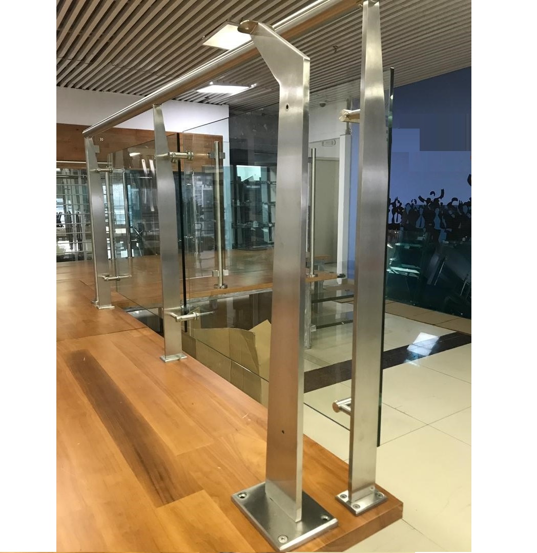 Stainless Steel Handrail Balustrade Heavy-duty Flat Bar Post LCH-201 for Outdoor Projects