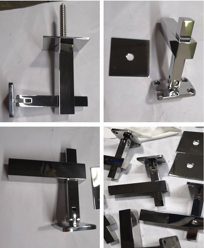 Stainless Steel Handrail Bracket for Concrete Wall Mounted and Square Handrail