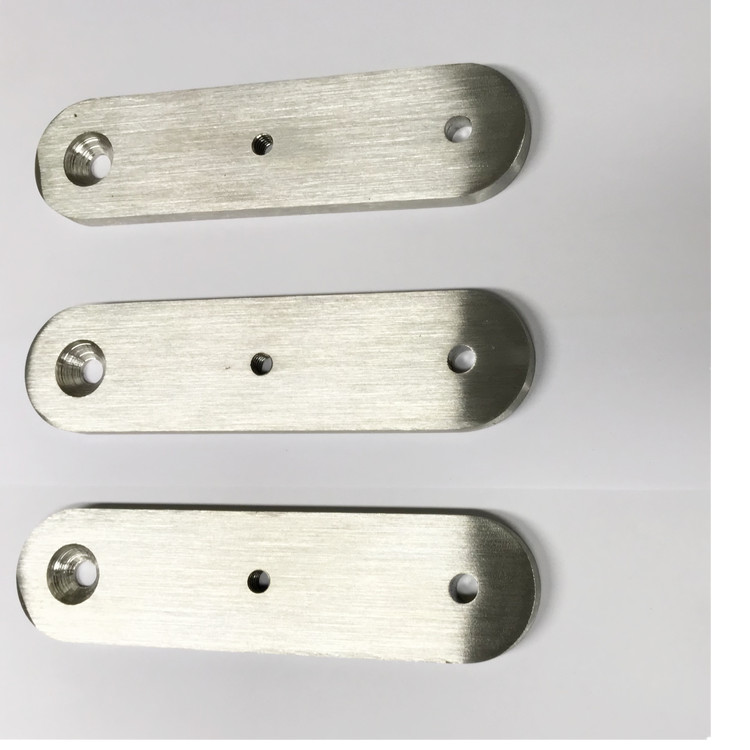Acessórios para trilhos oblongos de aço inoxidável com corte a laser na placa de base do flange de 3/8 "