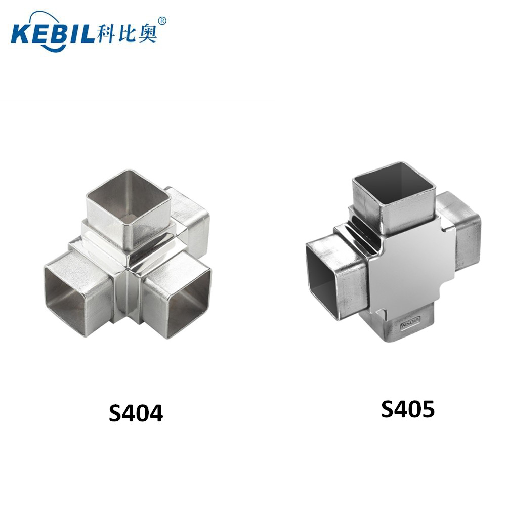 Stainless Steel Pipe Fitting 40mm/50mm Square Tube Connectors