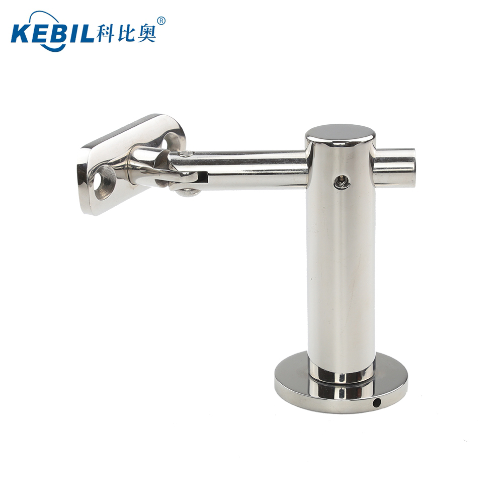 Stainless Steel Stair Railing Fittings Adjustable Handrail Support Glass Bracket Wall Mounted Round Handrail Holder Bracket