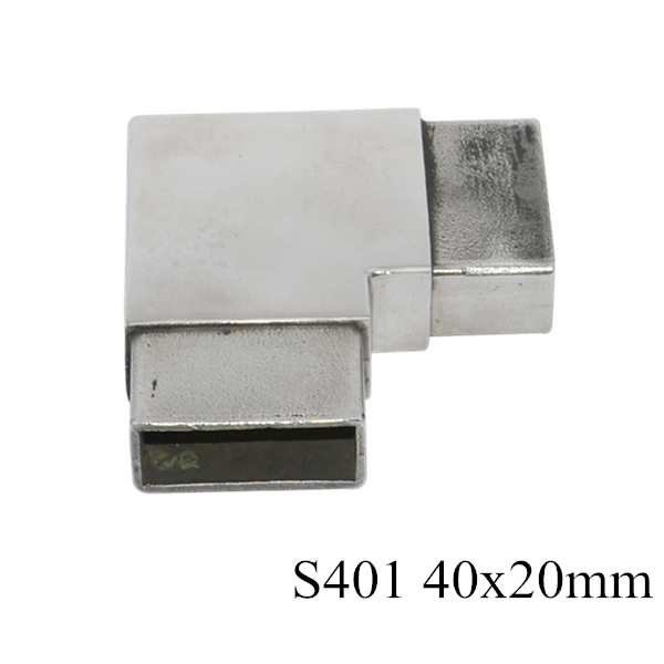 Stainless steel casting 2 way square modular tube connector S401