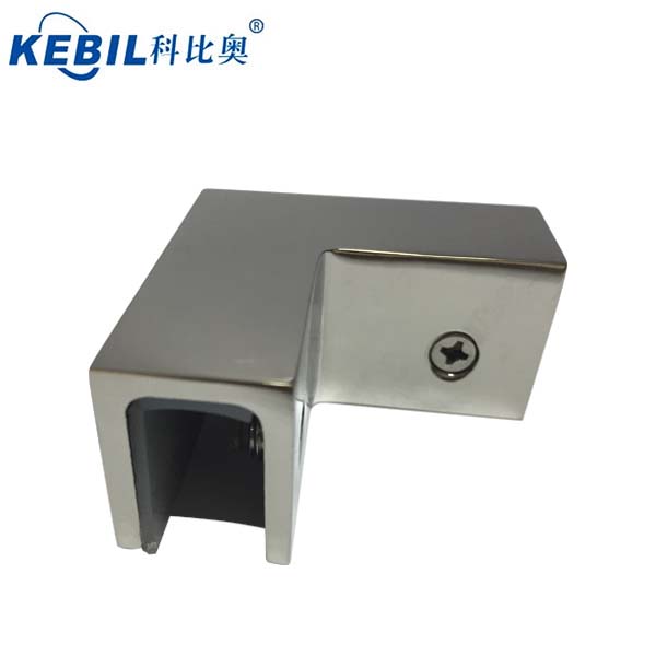 Stainless steel glass clamp use between glass or 90 degree glass clamp