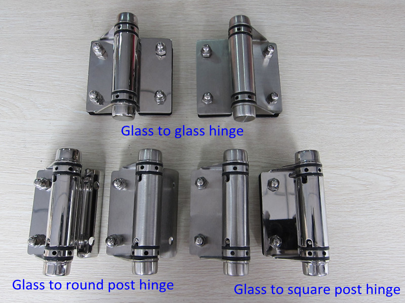 Stainless steel ½"  glass door hinges for swimming pool fence outdoor glass railing designs