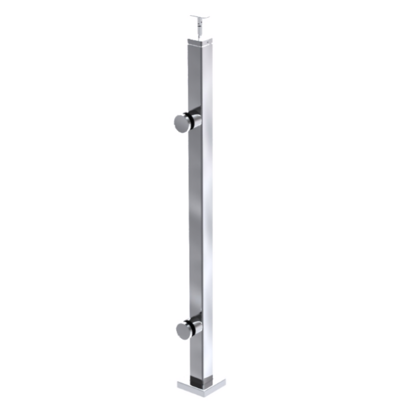 Stainless steel glass standoff balustrade post for glass railing