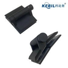 China Stainless steel matte black glass to glass hinge with two flat ends for frameless glass pool fencing manufacturer