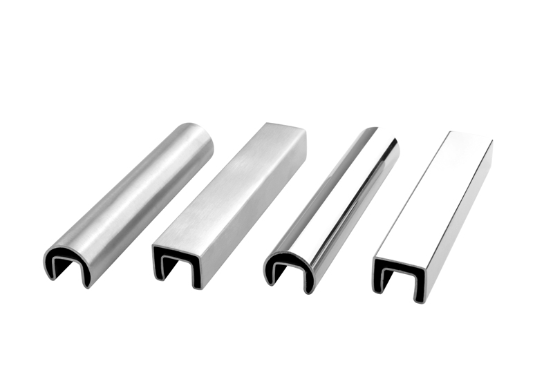 Stainless steel mini top square slot handrail fittings for 12mm glass railing