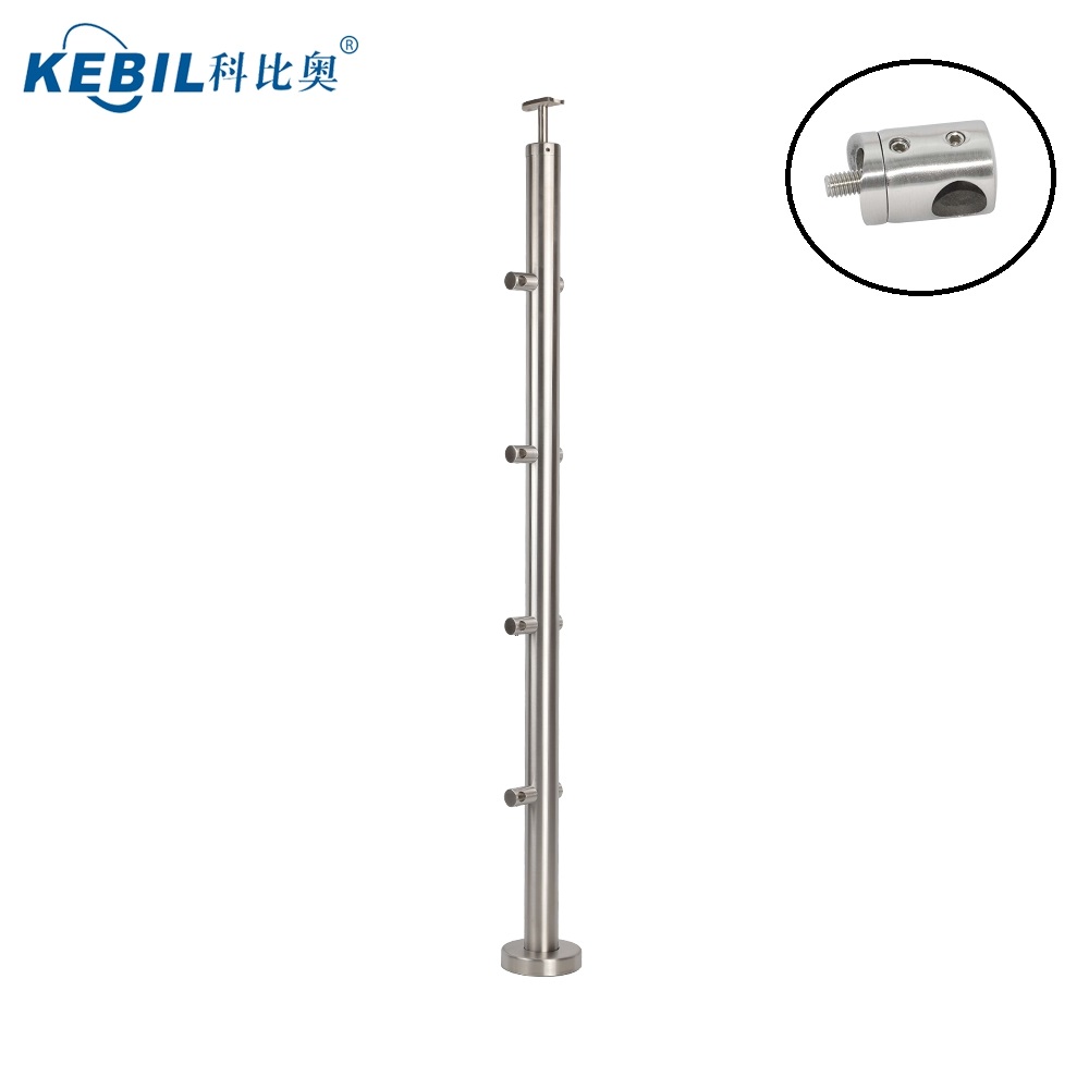 Stainless steel round crossbar holder /Support for Cross Rod on Baluster Post/connector for pipe railing