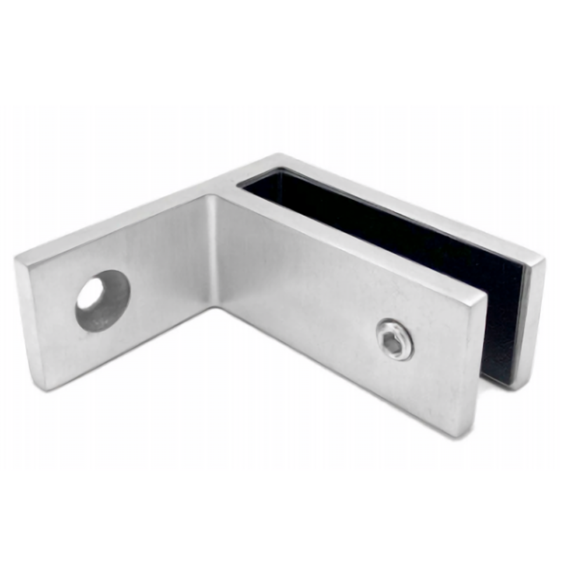Stainless steel 90 degree wall mounted glass clamp for glass railing