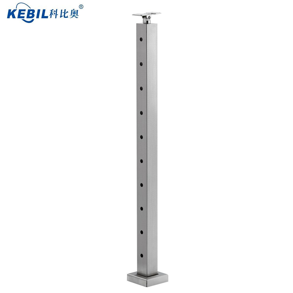 Top Mount 2" Stainless Steel Balustrade Post 42" High With Cable Infilll