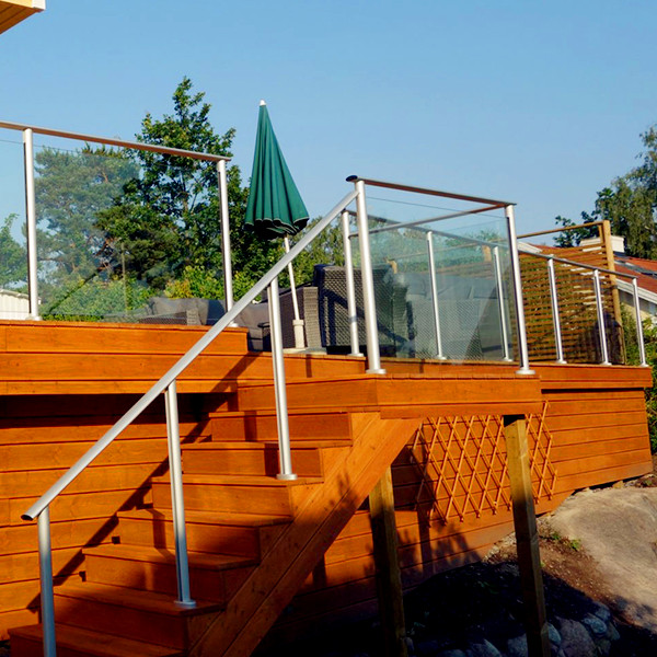 aluminum glass balcony railing