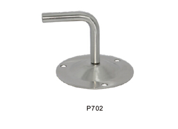 brushed stainless steel wall mounted handrail brackets for square tubing