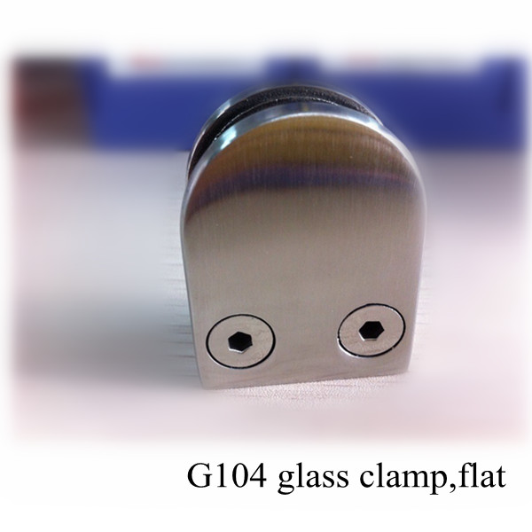 china stainless steel 304 grade glass clamp,flat for 3/8" glass G104
