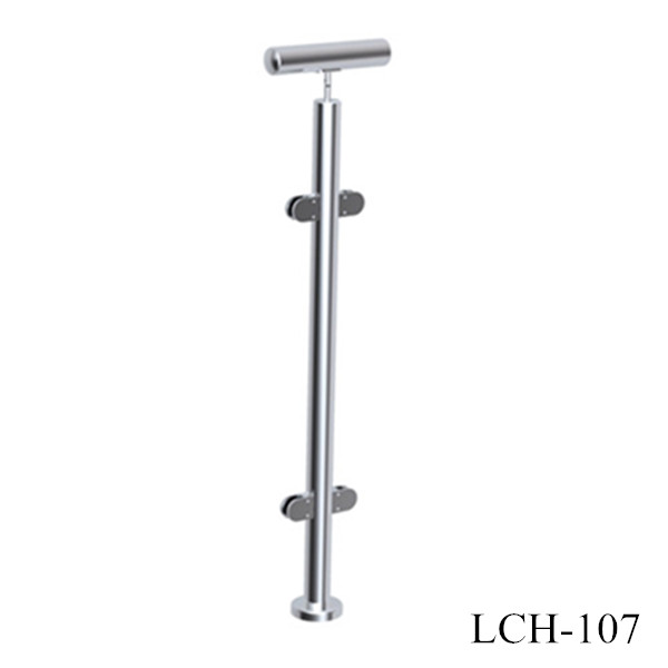 china stainless steel baustrade post with glass clamp(LCH-107)