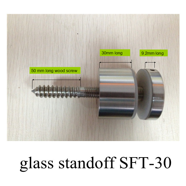china de acero inoxidable enfrentamiento de vidrio sin marco para el balcón, SFT30 entablado de madera