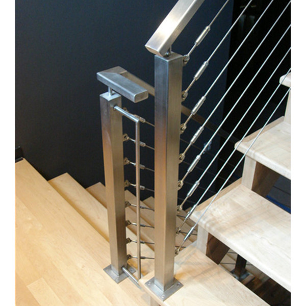 china de acero inoxidable cable interior puesto barandilla con accesorios tensor de cable para el diseño de la escalera