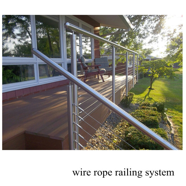 china stainless steel wire rope railing system for stair
