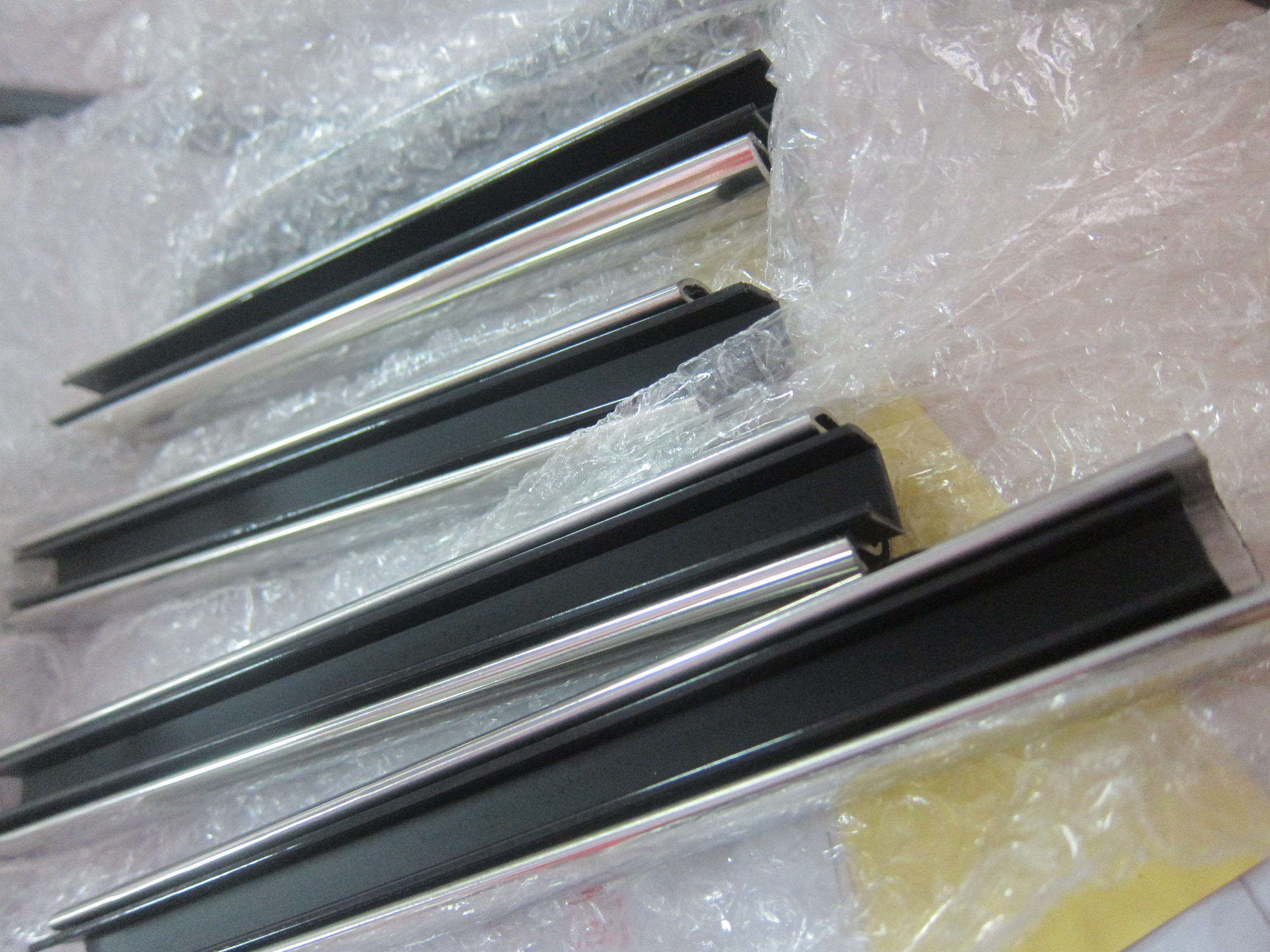 diameter 25.4mm stainless steel slotted tube handrail for 8-13.52mm thickness glass