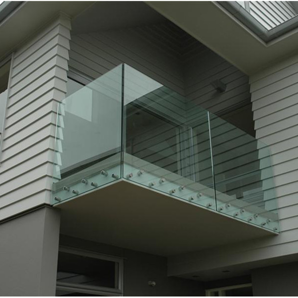frameless balaustra di vetro con acciaio stallo acciaio vetro per la fabbrica balcone progettazione china