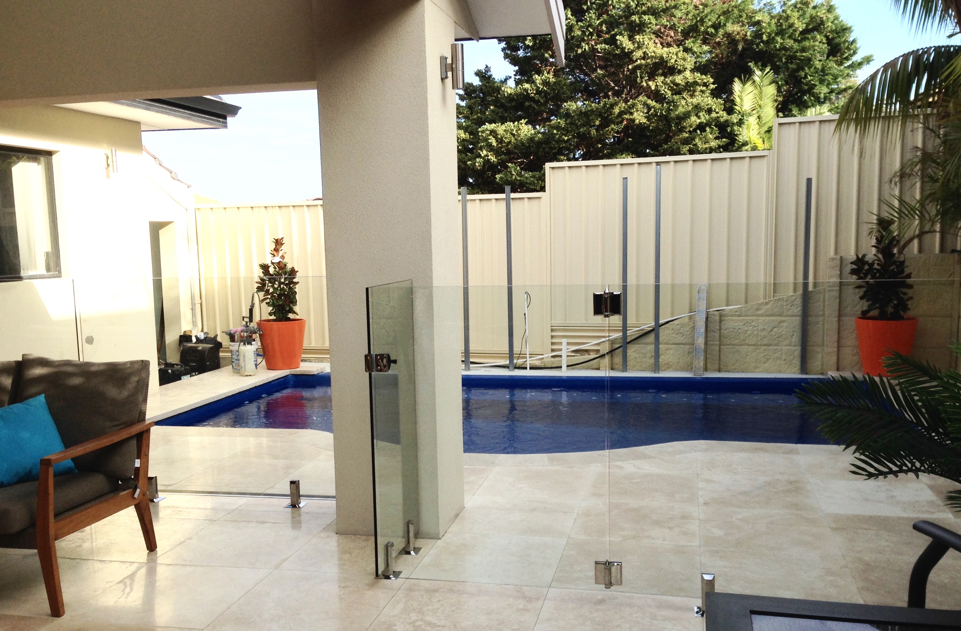 piscina in vetro senza cornice vetro scherma 10-12mm