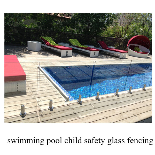 frameless toughened swimming pool child safety glass fencing