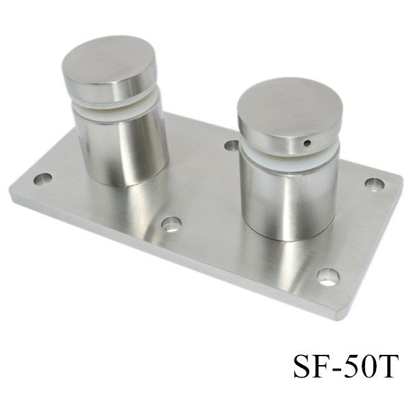 glass mounting standoff bracket for 1/2" glass ,316 brushed  stainless steel