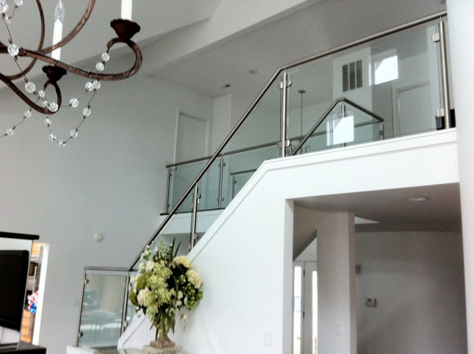 vidrio escalera de barandilla de diseño de interiores