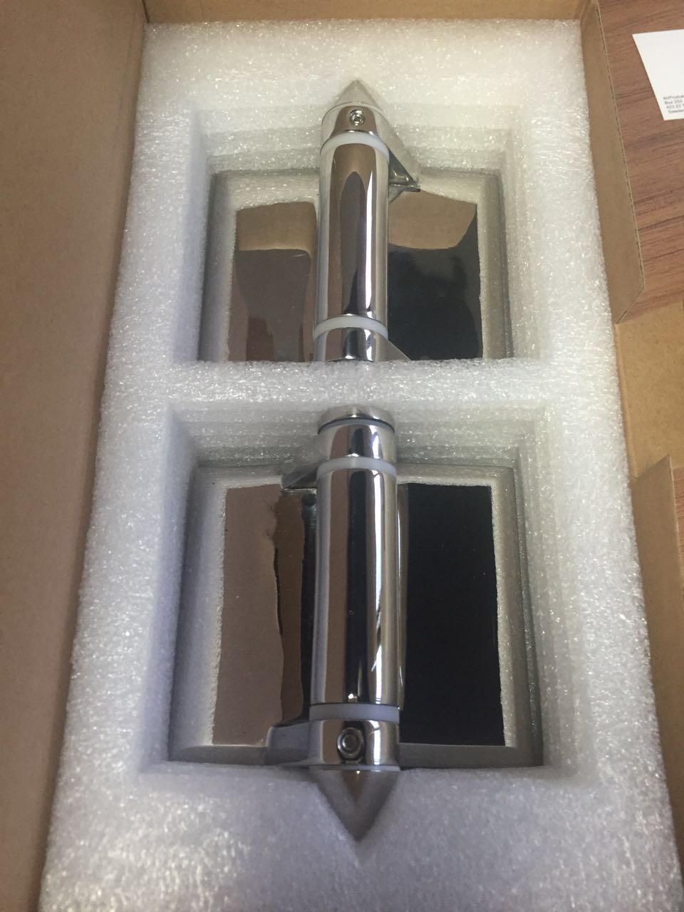 glass to glass spring loaded hinges