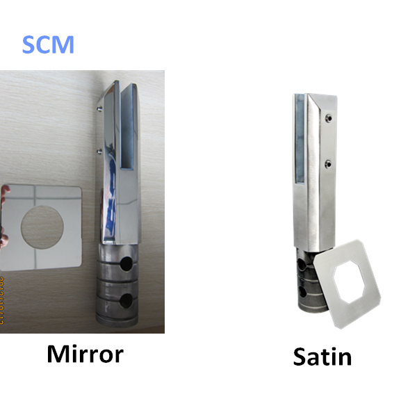 China fornecedor de alta qualidade em aço inoxidável 316 torneira, mini posto de vidro para projetos de corrimão de vidro sem moldura, SCM