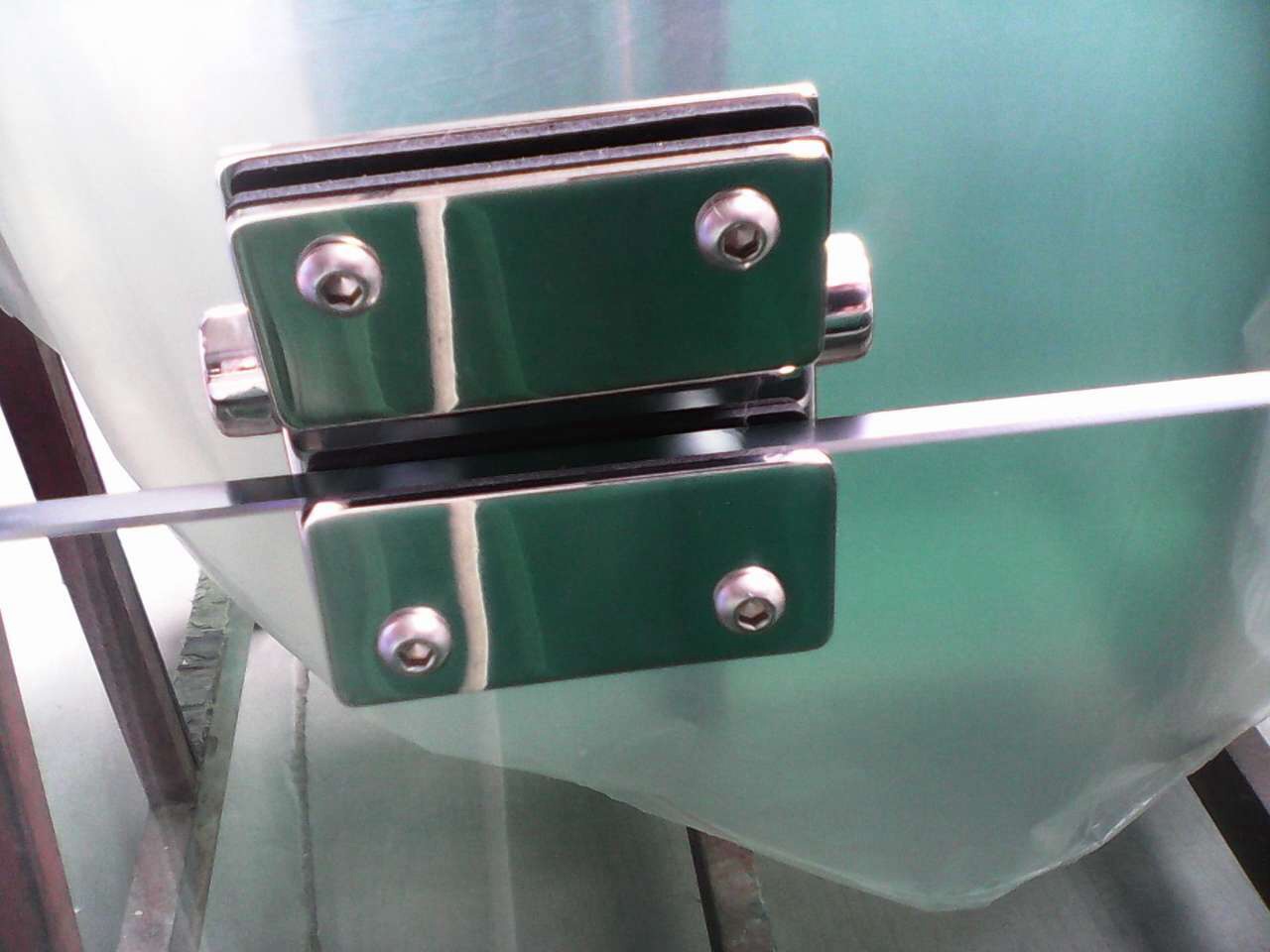 mirror or satin polished stainless steel 316L sheet metal glass to glass hinge