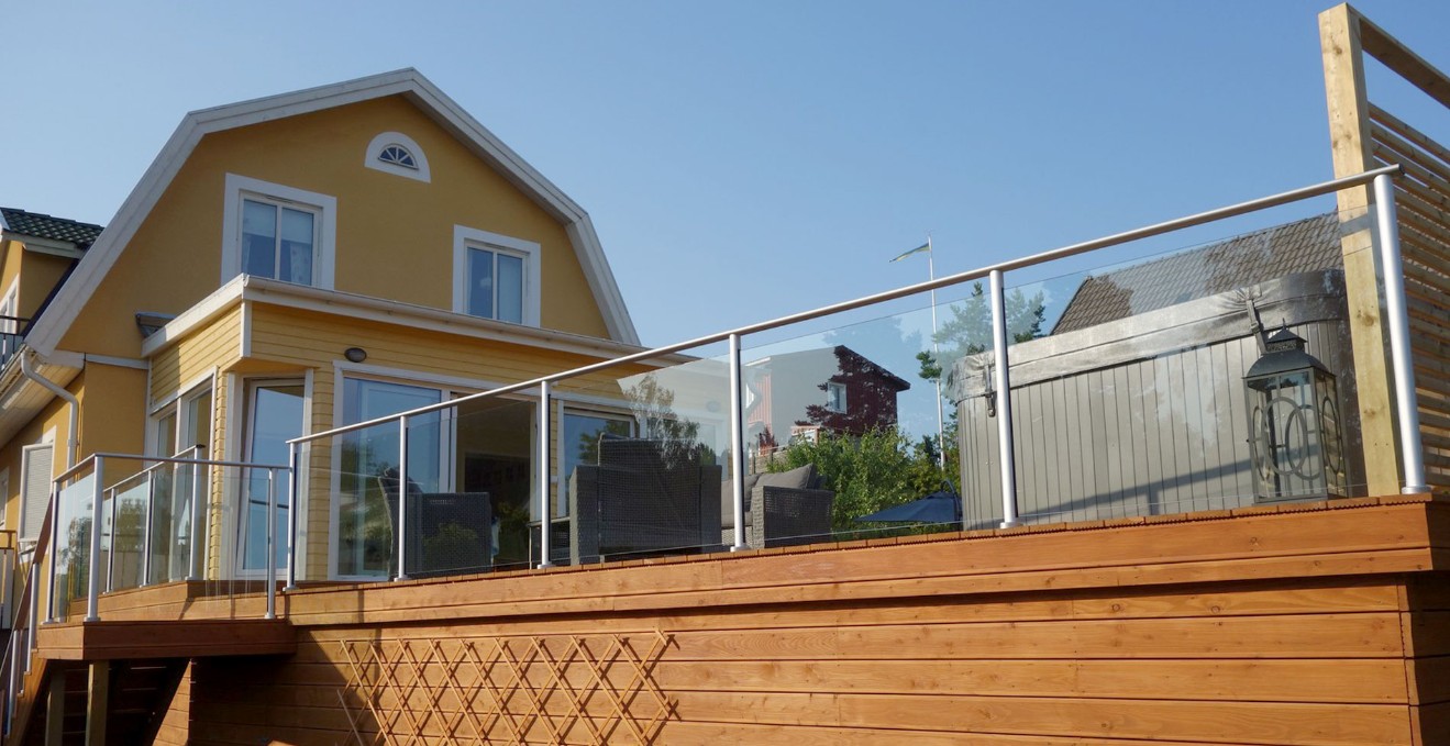 Outdoor-Aluminium Glas Balkon Geländer Pulverbeschichtung
