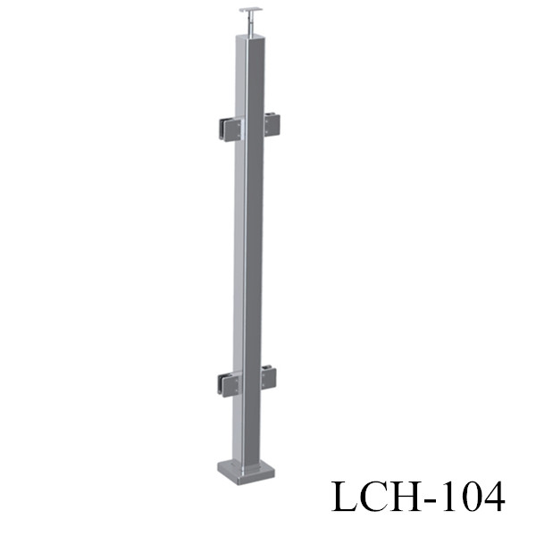 stainless steel 304 handrail post square type(LCH-104)