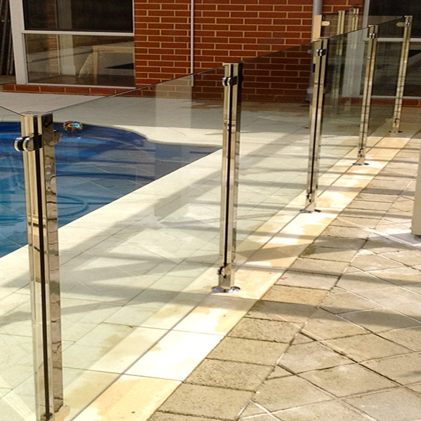 acciaio inox 316 su sistema ringhiera di vetro per la progettazione di scale, balcone e piscina recinzione