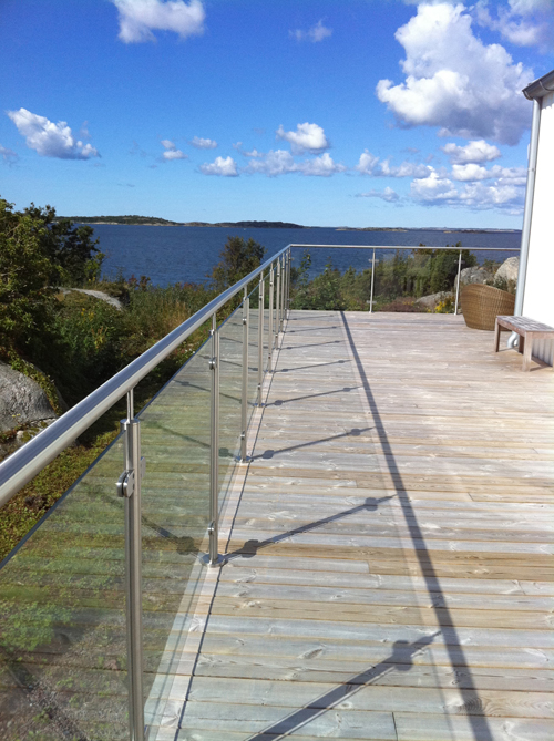 roestvrij stalen balustrade leuning glas reling balkon veiligheidshek